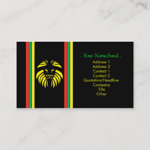 Tarjeta De Visita Reggae Lion B/Card