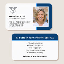 Registered Nurse Photo Logo Modern Blue