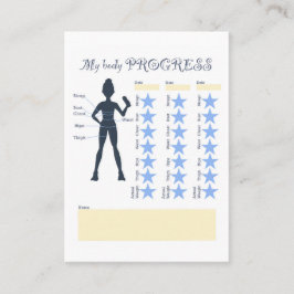 Tarjeta De Visita registrar su progreso en ejercicios físicos