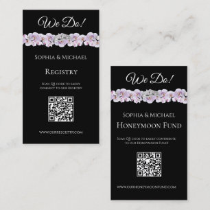 Tarjeta De Visita Registro de anillos de embrión-Boda de orquídeas b