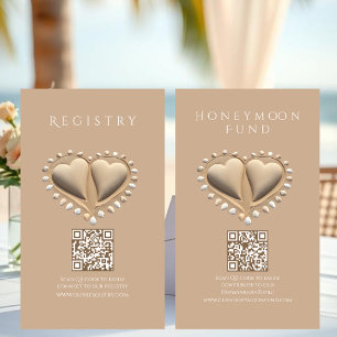 Tarjeta De Visita Registro de Boda de Playa y Fondo para Luna de Mie
