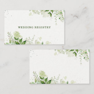 Tarjeta De Visita Registro de Bodas Rústico de Verdor Vineyard