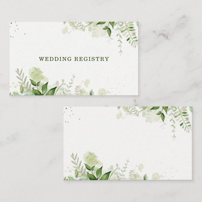 Tarjeta De Visita Registro de Bodas Rústico de Verdor Vineyard (Anverso / Reverso)