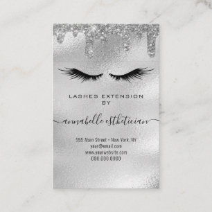 Tarjeta De Visita Registro de cliente de extensión de Eyelash platea