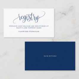 Tarjeta De Visita Registro de regalos del Boda de escritura de Bonit
