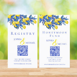 Tarjeta De Visita Registro mediterráneo-Boda-luna de miel