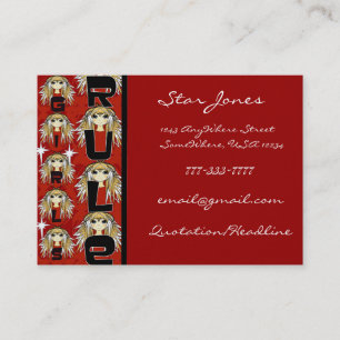 Tarjeta De Visita Regla de Chicas animales