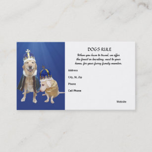 Tarjeta De Visita Regla de los perros