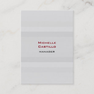 Tarjeta De Visita Regordete Gris Vertical Sencillo Moderno Profesion