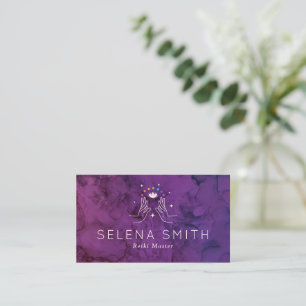 Tarjeta de visita Reiki con Chakras