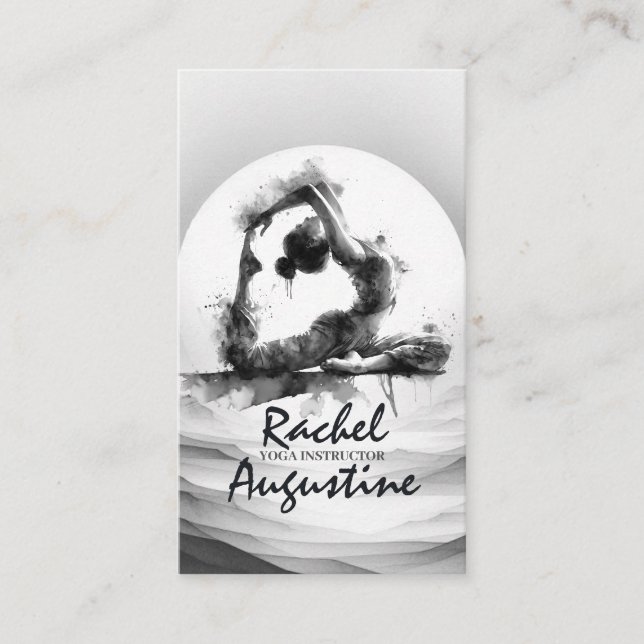 Tarjeta De Visita Reiki de yoga de una pierna de paloma de pichón de (Anverso)