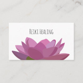 Tarjeta De Visita Reiki Healer, flor rosa de Lotus Water Lily