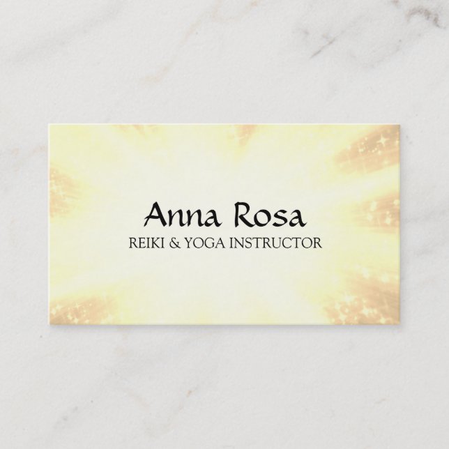 Tarjeta De Visita *~* Reiki Healer Rays Sparkles de curación de ener (Anverso)
