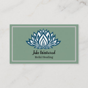 Tarjeta De Visita Reiki Healing White Lotus