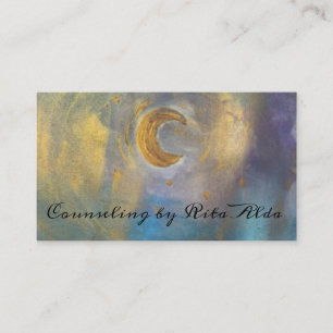 Tarjeta De Visita Reiki Lightworker Moon Star Mystic Business Cards