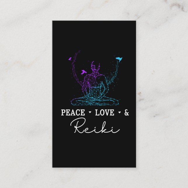 Tarjeta De Visita Reiki Love Chakra Meditación espiritual (Anverso)