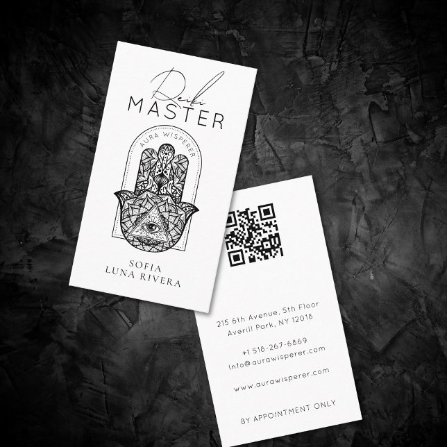 Tarjeta De Visita Reiki Master Minimalist Hansa Hand Arch (Reiki Master Minimalist Hansa Hand Arch Business Card)