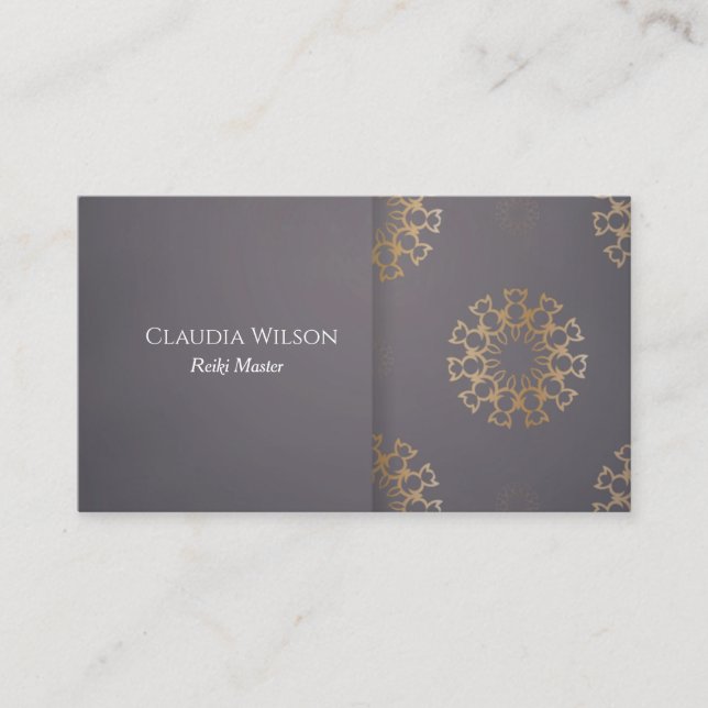 Tarjeta De Visita Reiki Master Spiritual Energy Healer (Anverso)