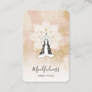 Tarjeta De Visita *~* Reiki Meditación Mujer Rosa Mandala Diosa QR