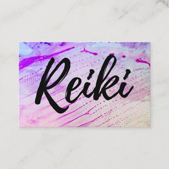 Tarjeta De Visita *~* Reiki Practicante Reiki Master Energy Healer (Anverso)