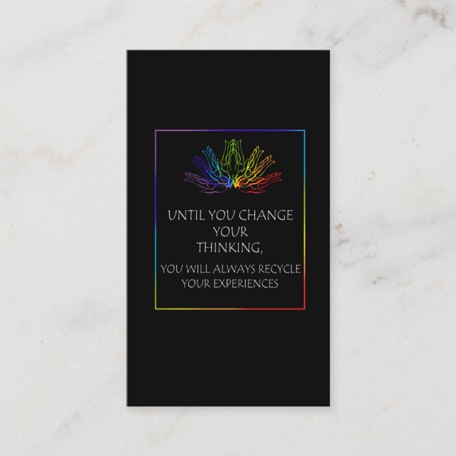 Tarjeta De Visita Reiki Practición Espiritual Chakra Meditación (Anverso)