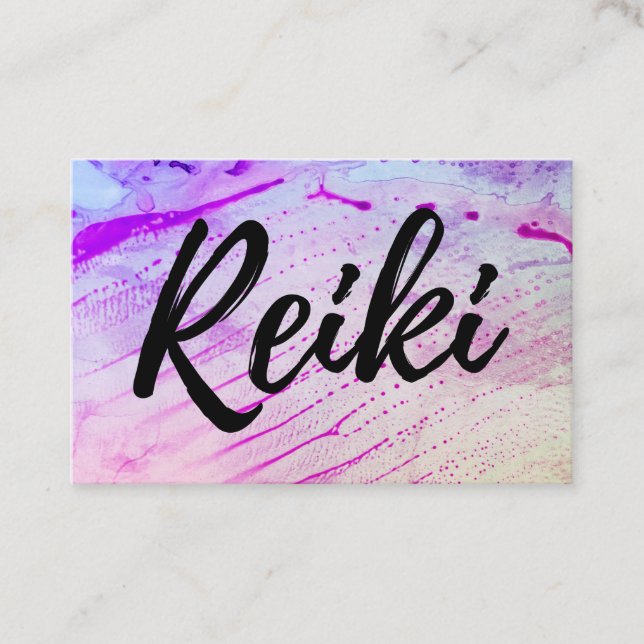 Tarjeta De Visita *~* Reiki Profesional Reiki Master Energy Healer (Anverso)
