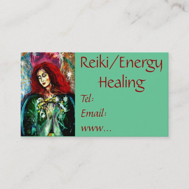Tarjeta De Visita Reiki/tarjeta de visita curativa de la energía (Anverso)