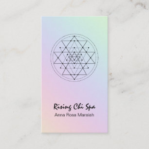 Tarjeta De Visita *~* Reiki Yoga Arcoiris sagrada Geometría Pastel