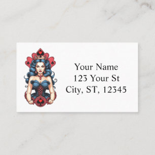 Tarjeta De Visita Reina de espadas Thunder_Cove
