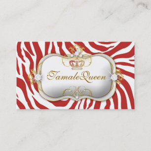 Tarjeta De Visita Reina de Hott de 311 rojos