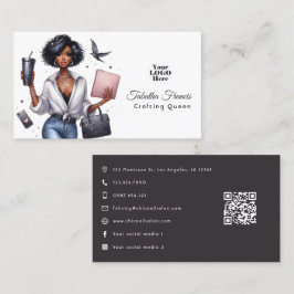 Tarjeta De Visita Reina de la Creación Afroamericana Inspiradora