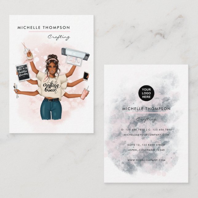 Tarjeta De Visita Reina de la rafting (Anverso / Reverso)