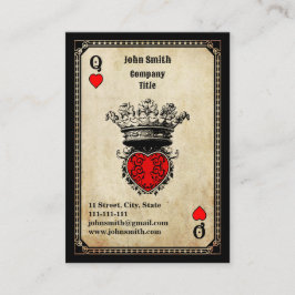 Tarjeta De Visita Reina del corazón grunge