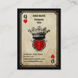Tarjeta De Visita Reina del corazón grunge