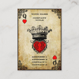 Tarjeta De Visita Reina Grunge de los corazones