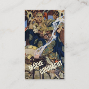 Tarjeta De Visita Reina Maeve Princesa Guerrera Arte Fantástico