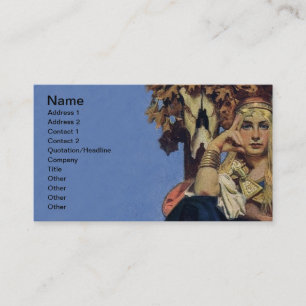 Tarjeta De Visita Reina Maeve Princesa Guerrera Arte Fantástico