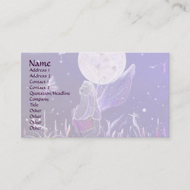 Tarjeta De Visita Reino Elemental (Anverso)