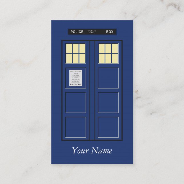 Tarjeta De Visita Reino Unido - Línea pública de la policía azul 1 (Anverso)