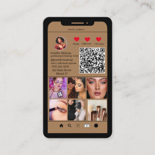 Tarjeta De Visita Rejilla fotográfica de Instagram Artista moderno d