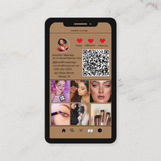 Tarjeta De Visita Rejilla fotográfica de Instagram Artista moderno d