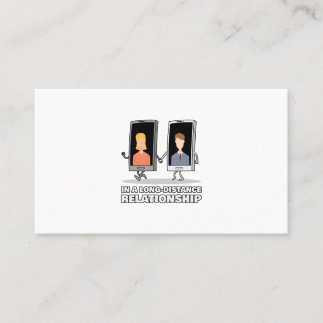 Tarjeta De Visita Relación de larga distancia con dos smartphones (Anverso)
