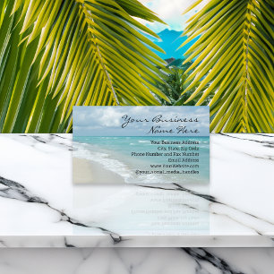 Tarjeta De Visita Relajación Extrema Playa Spa Elegante Viajes