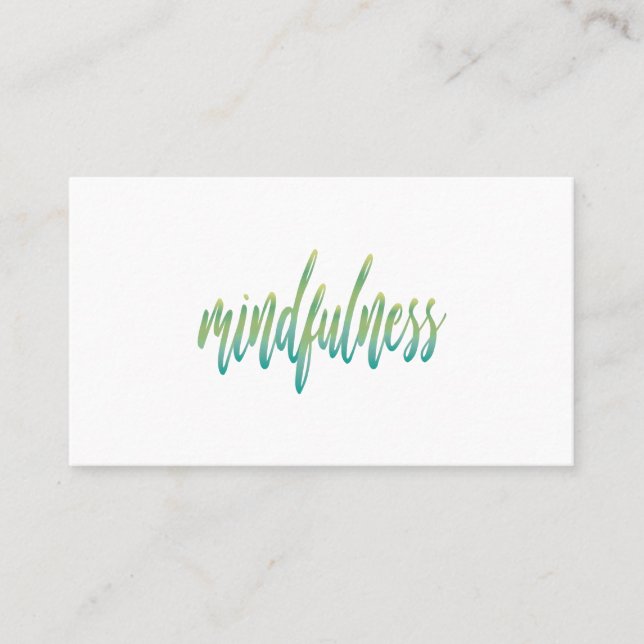 Tarjeta De Visita Relajación y persona atenta personalizadas (Anverso)