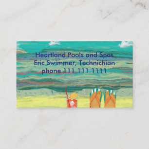 Tarjeta De Visita Relajándose en la playa, personalizable
