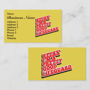 Tarjeta De Visita Relájate, soy un buen salvavidas bonito