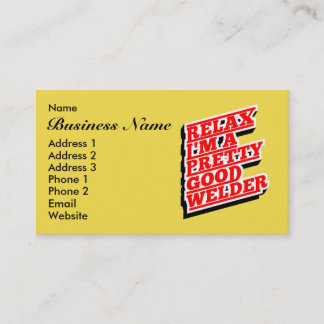 Tarjeta De Visita Relájate, soy un buen soldador de bonito