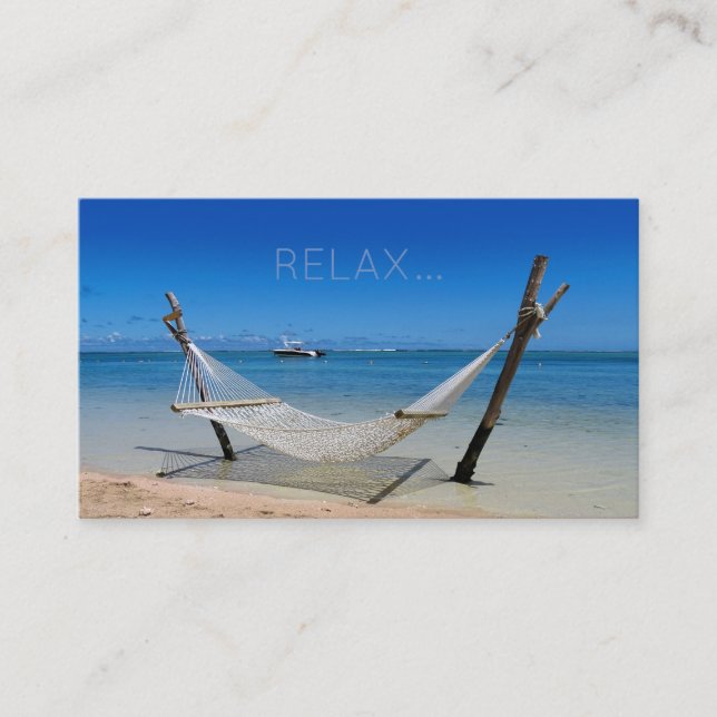 Tarjeta De Visita Relax / Hammock (Anverso)