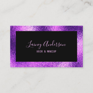 Tarjeta De Visita Relieve metalizado de lujo simple trendy faux metá