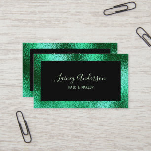 Tarjeta De Visita Relieve metalizado de lujo simple trendy faux metá